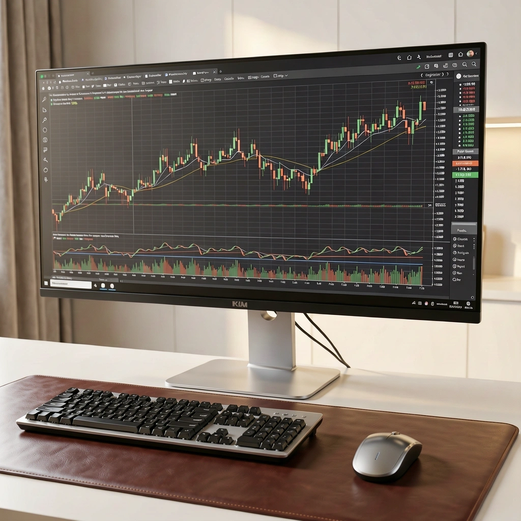 Professional financial analysis setup